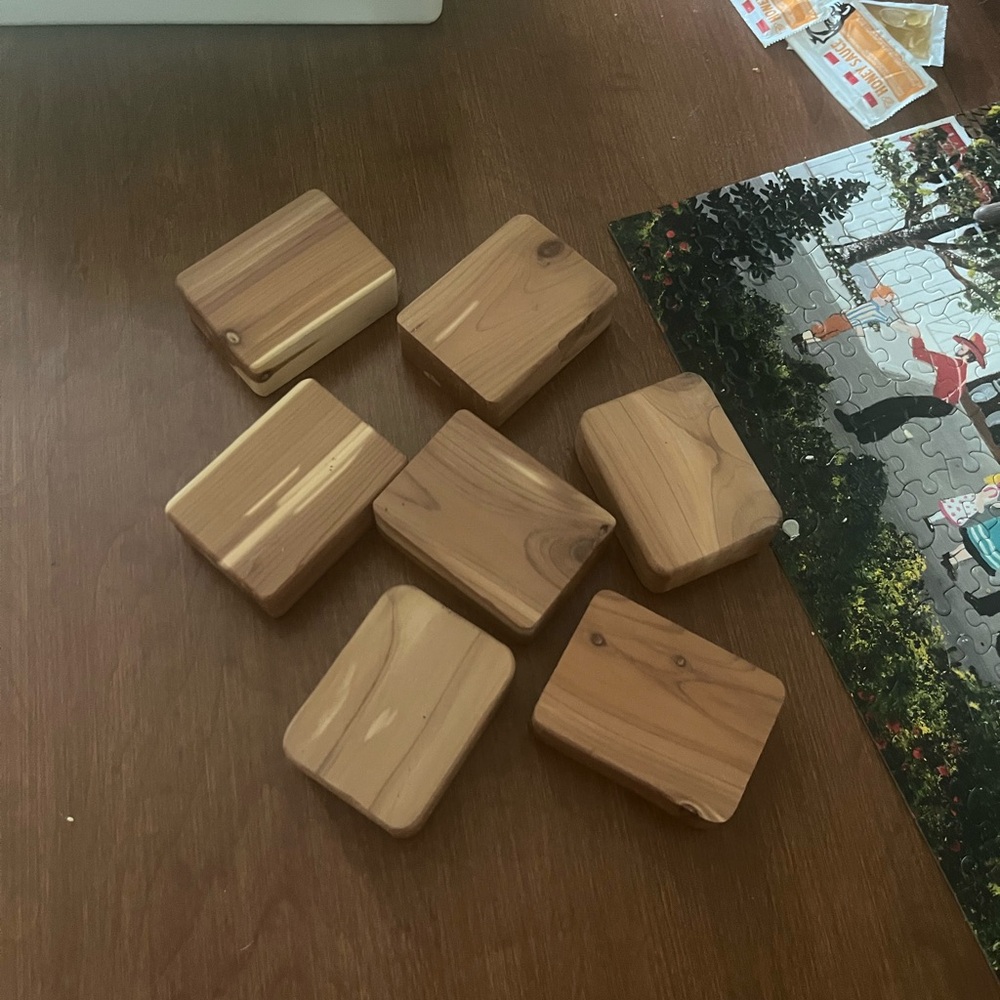 Set of Wooden Cedar Blocks